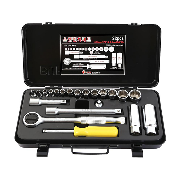 세신버팔로 소켓렌치세트 6.35mm 9.5mm 22p 104-0704 32,700원