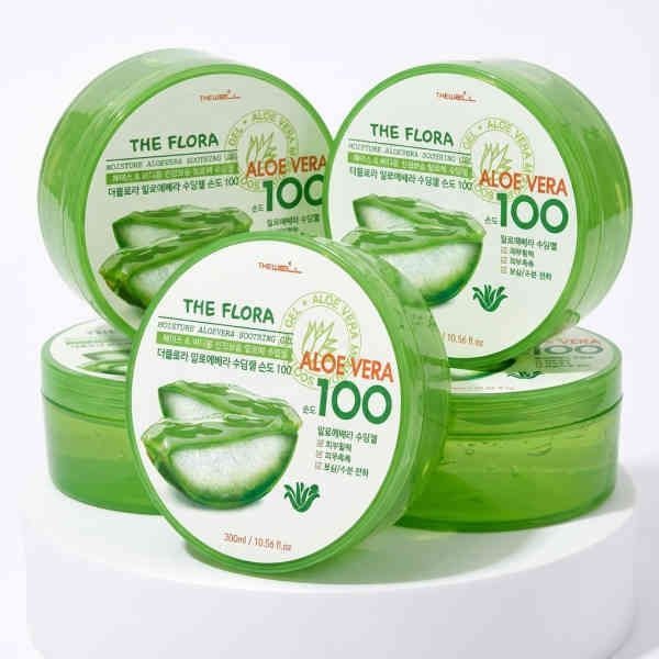 피부관리 더플로라 알로에베라 수딩젤 순도100 300ml 5개 보습 진정 수분크림 케어 탄력 수분 영양 43,000원