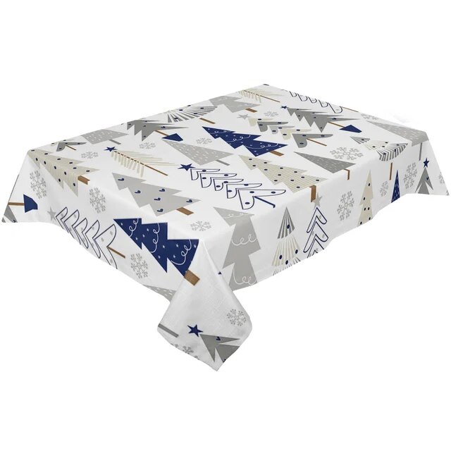 크리스마스 식탁보 홈카페 파티 테이블보 미니멀리스트 눈송이 천, 방수 식사 주방 장식 커버, 98.HZF06385 - 137x274cm, 1개 99,500원