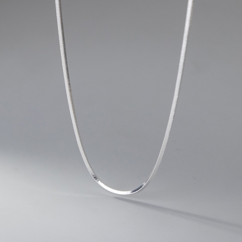 에르모사제이 N089 실버 925 스퀘어 스네이크 볼륨 뱀줄 은 목걸이 59,900원