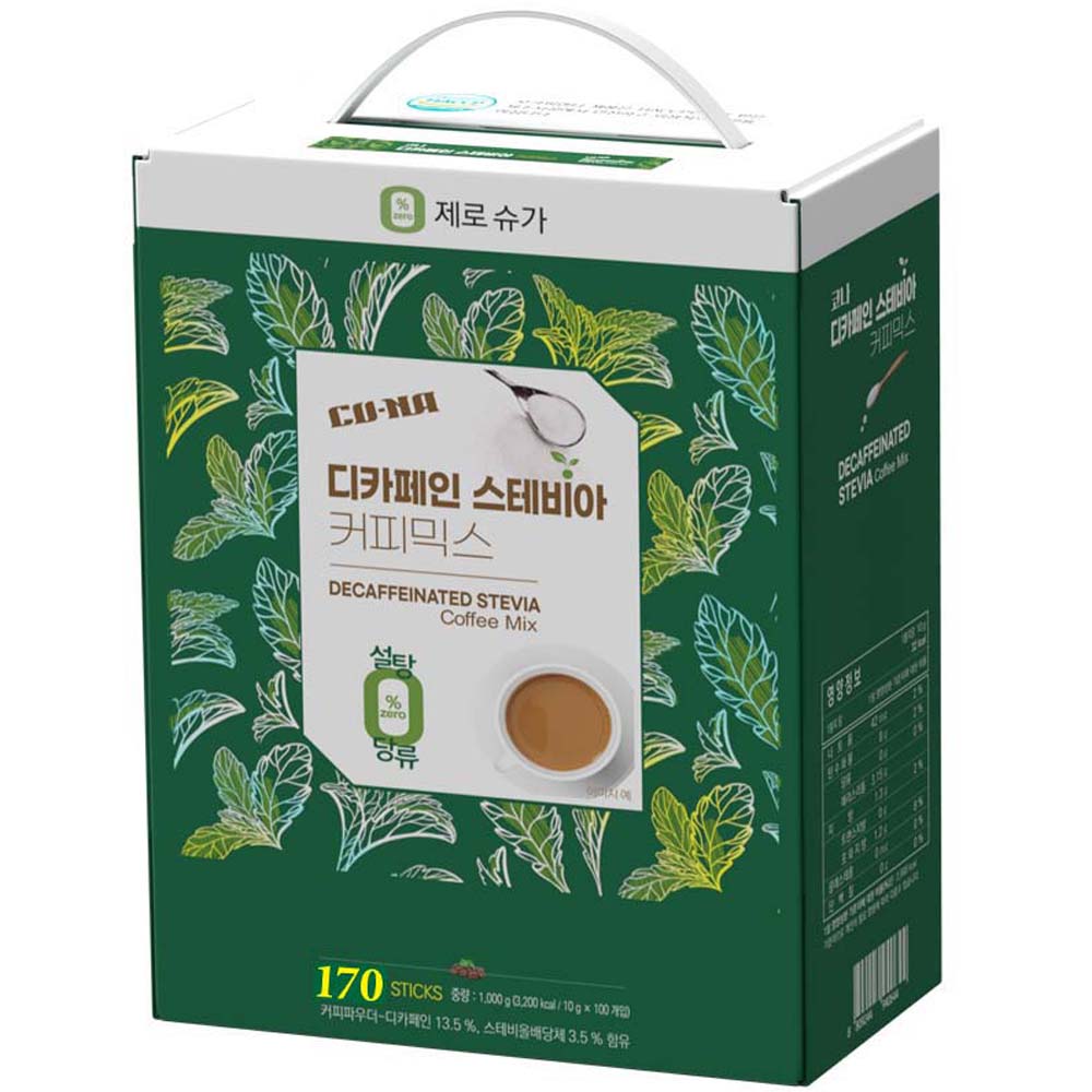 모카씨엔티 코나 디카페인 스테비아 커피믹스, 1개, 170개입, 10g 38,080원
