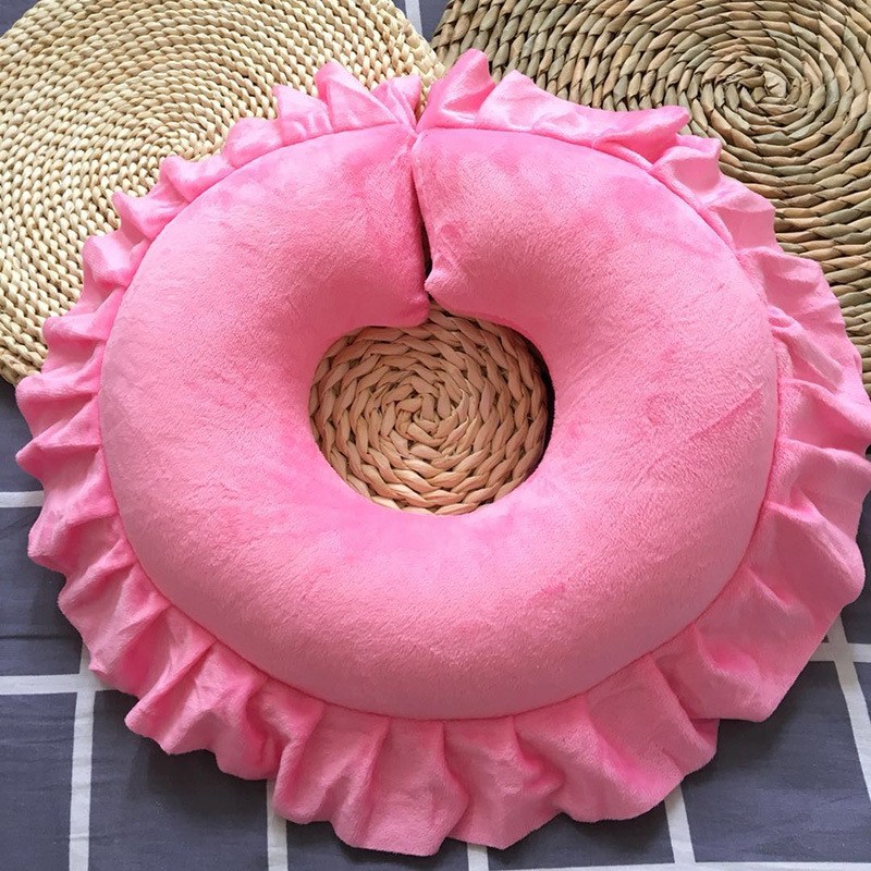 심비오시스 마사지 경락 안면 얼굴 솜 벨벳 도넛 쿠션 베개, 핑크, 1개 3,510원