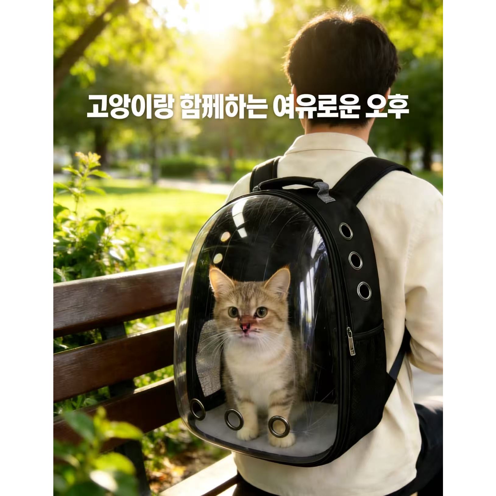반려동물 우주 캡슐 가방 도매 전경 투명 고양이 가방 외출 휴대용 소형견 대용량 백팩 11,340원