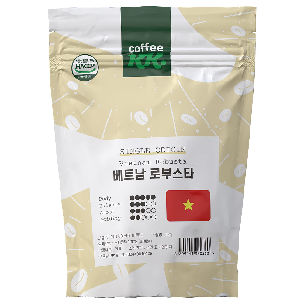 베트남 로부스타 G1 1kg/원두커피/당일 로스팅/홀빈, 1kg, 1개, 홀빈(분쇄안함) 15,500원