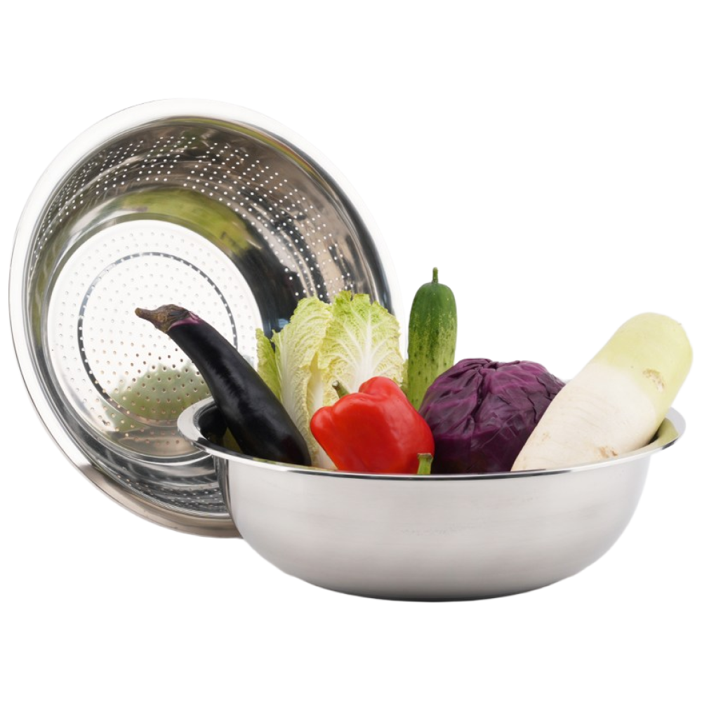 컴팩트홈 스테인리스 믹싱볼 타공채반 2P 세트, 1개, 믹싱볼/타공채반 29,000원