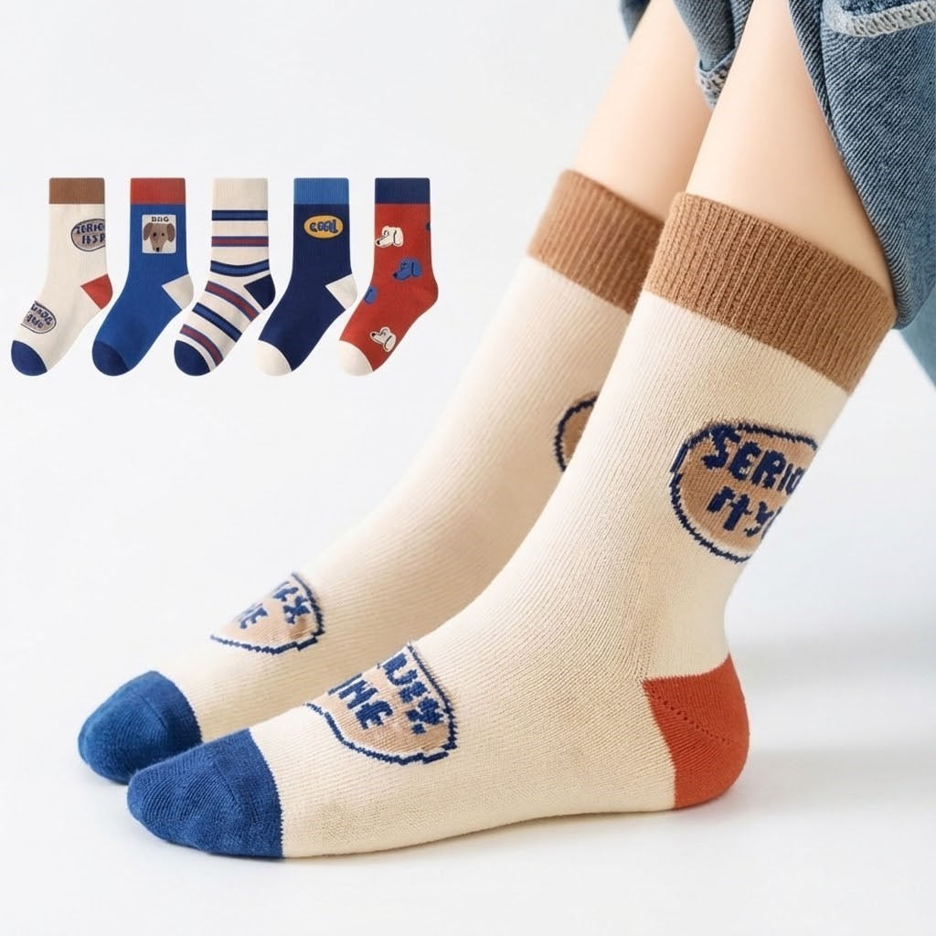 -어반바스켓-아동용 어린이 쿨독 중목 양말 5켤레 세트 9,150원