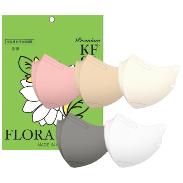 플로라 KF94 국산 새부리형 컬러 마스크, 10매입, 10개, 컬러혼합5종(중형) 14,400원