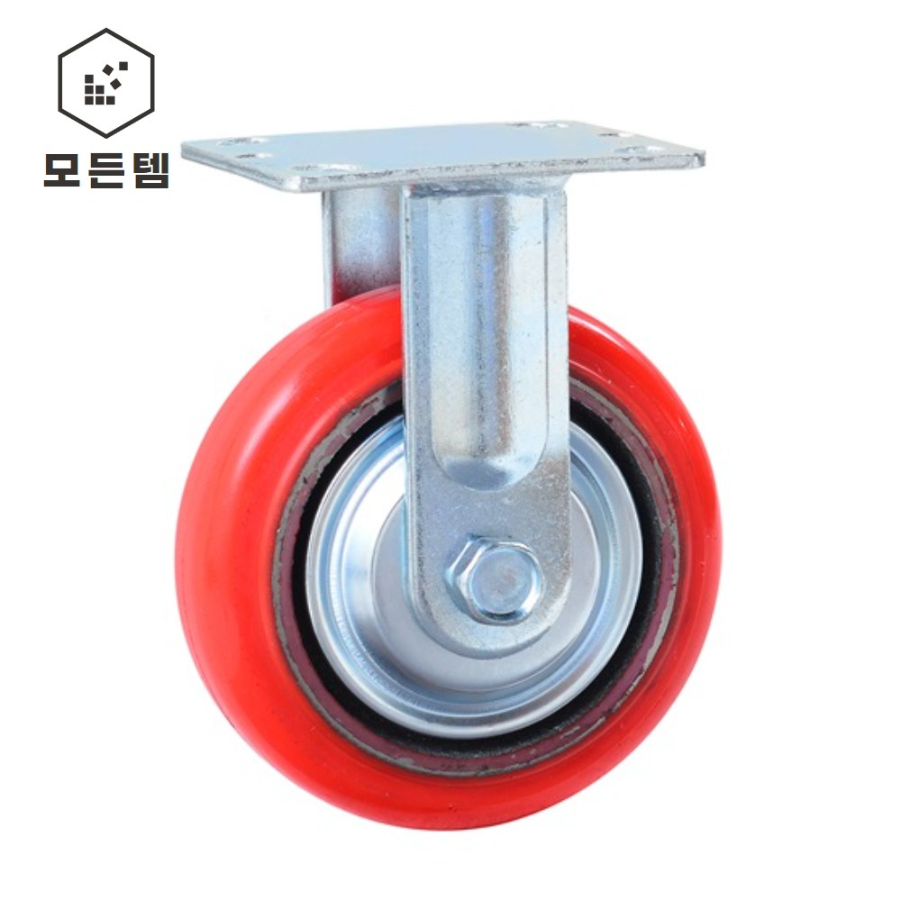 중량바퀴 5인치 고정 바퀴 우레탄 250kg 폭 40mm 국내제작 산업용 공장 캐스터 10,590원