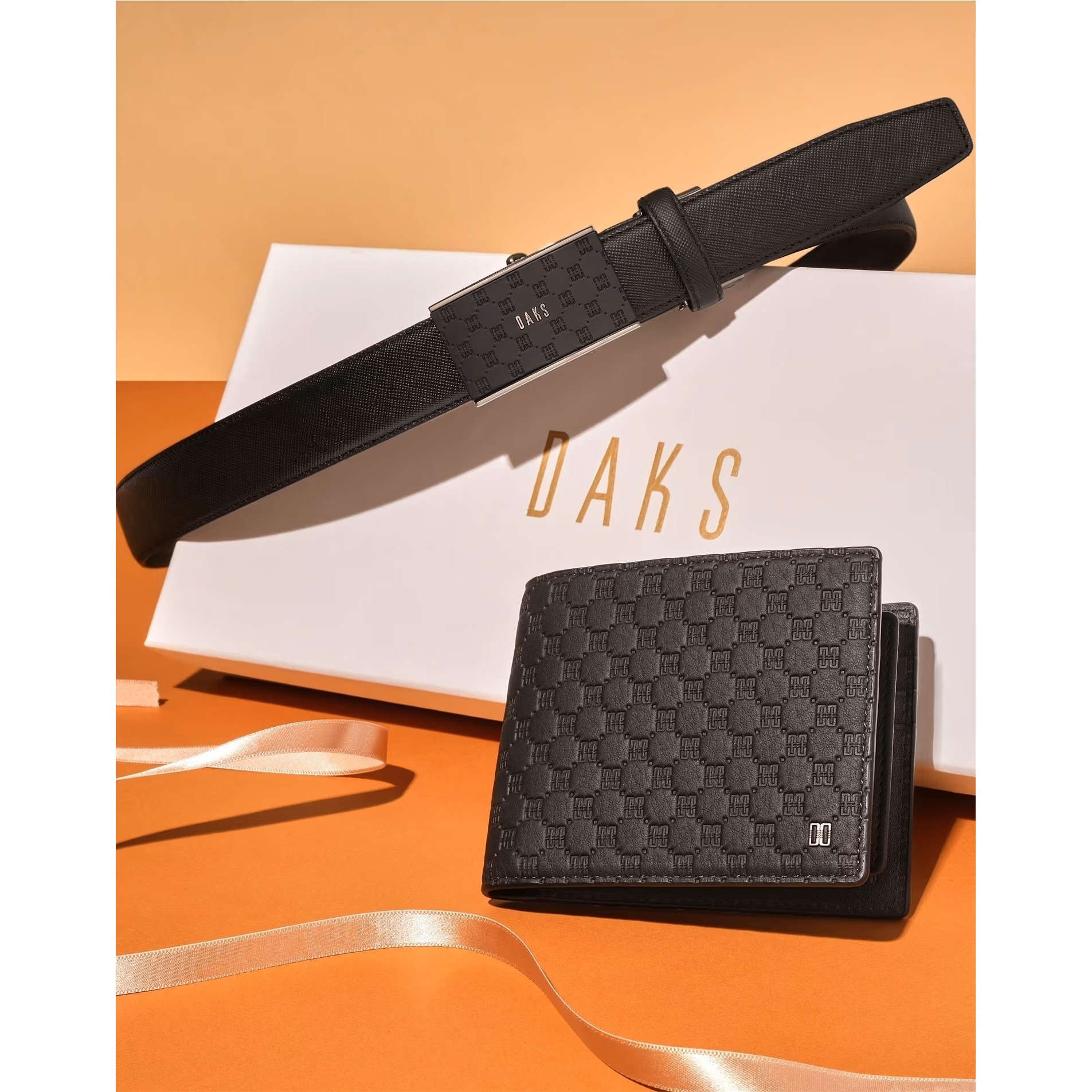 닥스 남성 [백화점 정품][부모님 설 선물 추천] 루이스 DD패턴 닥스 블랙 자동벨트 반지갑 세트 255,000원