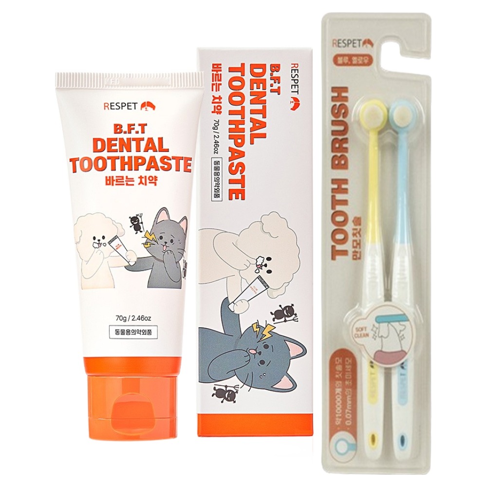 리스펫랩 강아지 고양이 바르는 치약 + 칫솔 2종 세트 15,900원