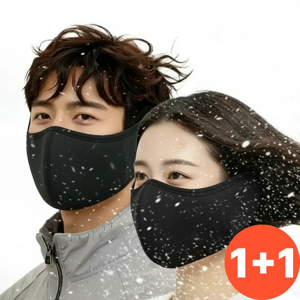 BLD 겨울 1+1 남자 여자 공용 방한 마스크 귀마개 일체형, 블랙+블랙 10,800원