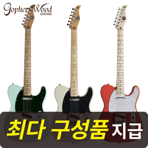 [최다구성품지급] 고퍼우드 T-classic V (T클래식5) / 입문용 일렉 기타 / 연습용 전자 키타, WHTIE511(플로럴 화이트), 1개 499,000원