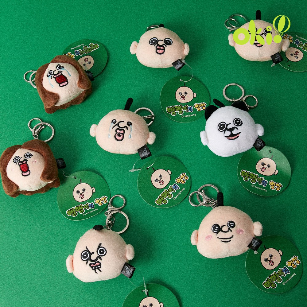 오키오 빵빵이 옥지 가방고리 키링 인형, 1개, 얼굴 흐뭇빵빵이 6,900원