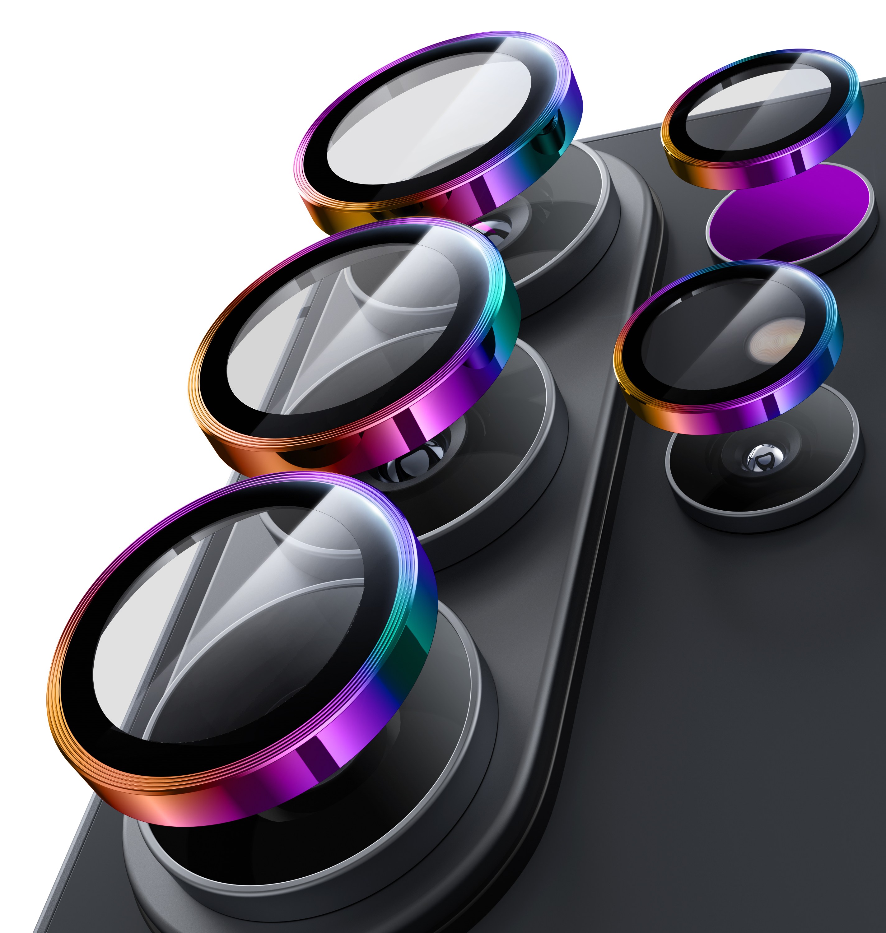 WSKEN AR 카메라 보호필름 고투과 저반사 9H 강화유리 메탈 프레임 레인보우, 1세트 16,900원