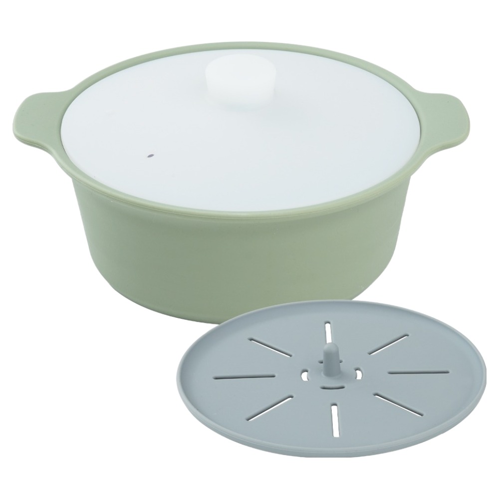 홈하우스 실리콘 멀티 냄비 찜기+받침대 1500ml, 올리브, 1개 27,280원