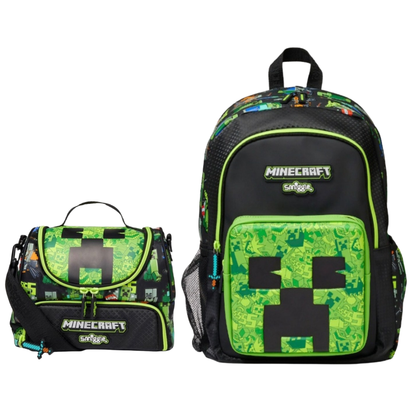 스미글/ 마인 크래프트 책가방+스트랩 보조가방 2종 세트, 호주정품, 현재가 113,800원