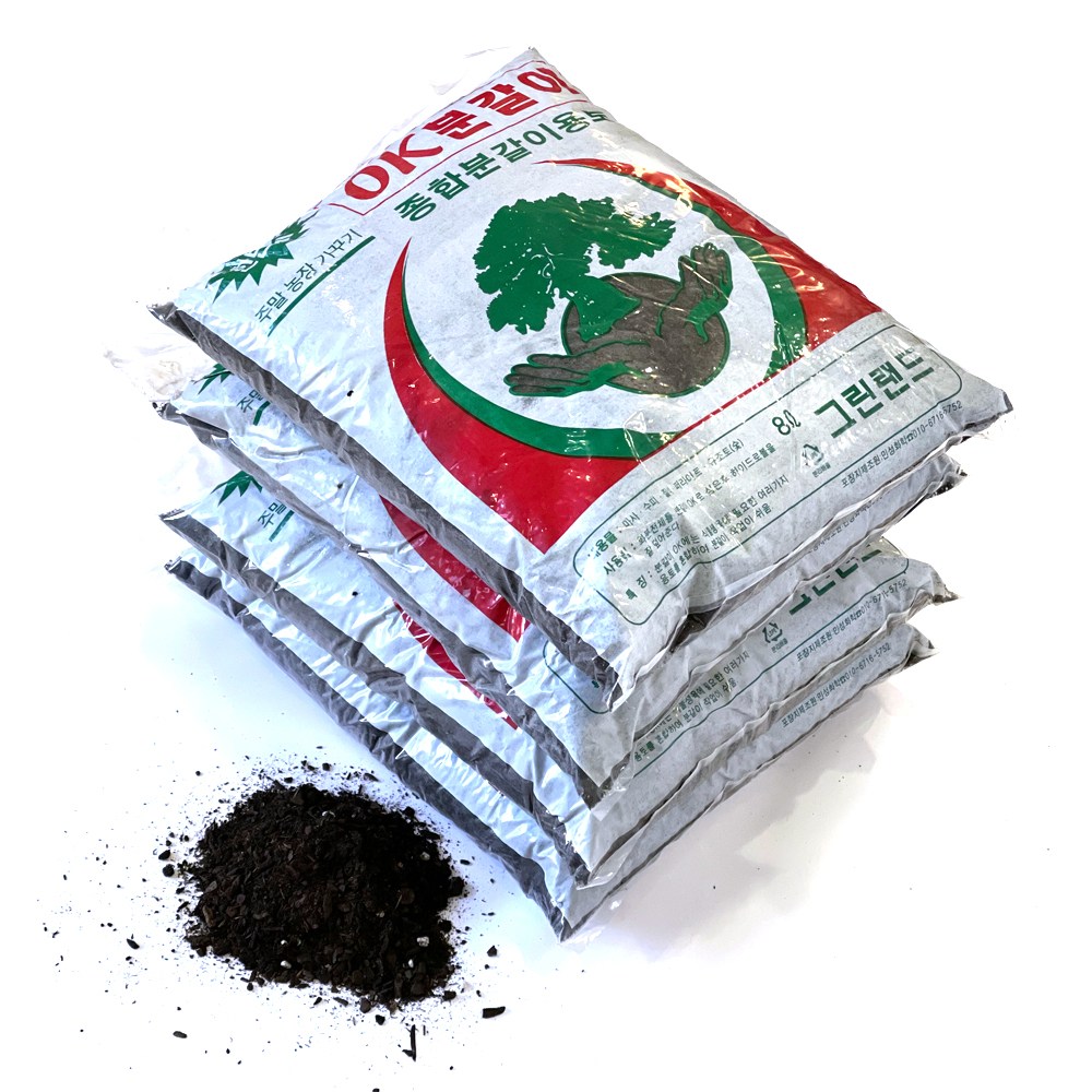 분갈이흙8리터4개-비료 거름 식물영양제 분갈이흙 상토 화분 텃밭, 4개, 8L 13,410원