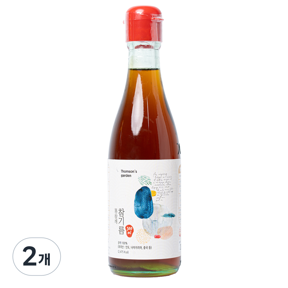 톰슨가든 100% 통참깨 고소한 참기름, 2개, 300ml 17,500원