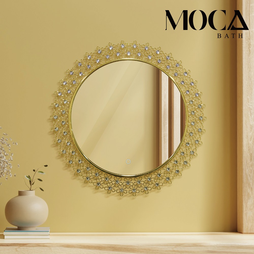 모카바스 화장대거울 욕실 인테리어 선반 간접  해바라기LED  조명 거울 3색 변환 190,000원