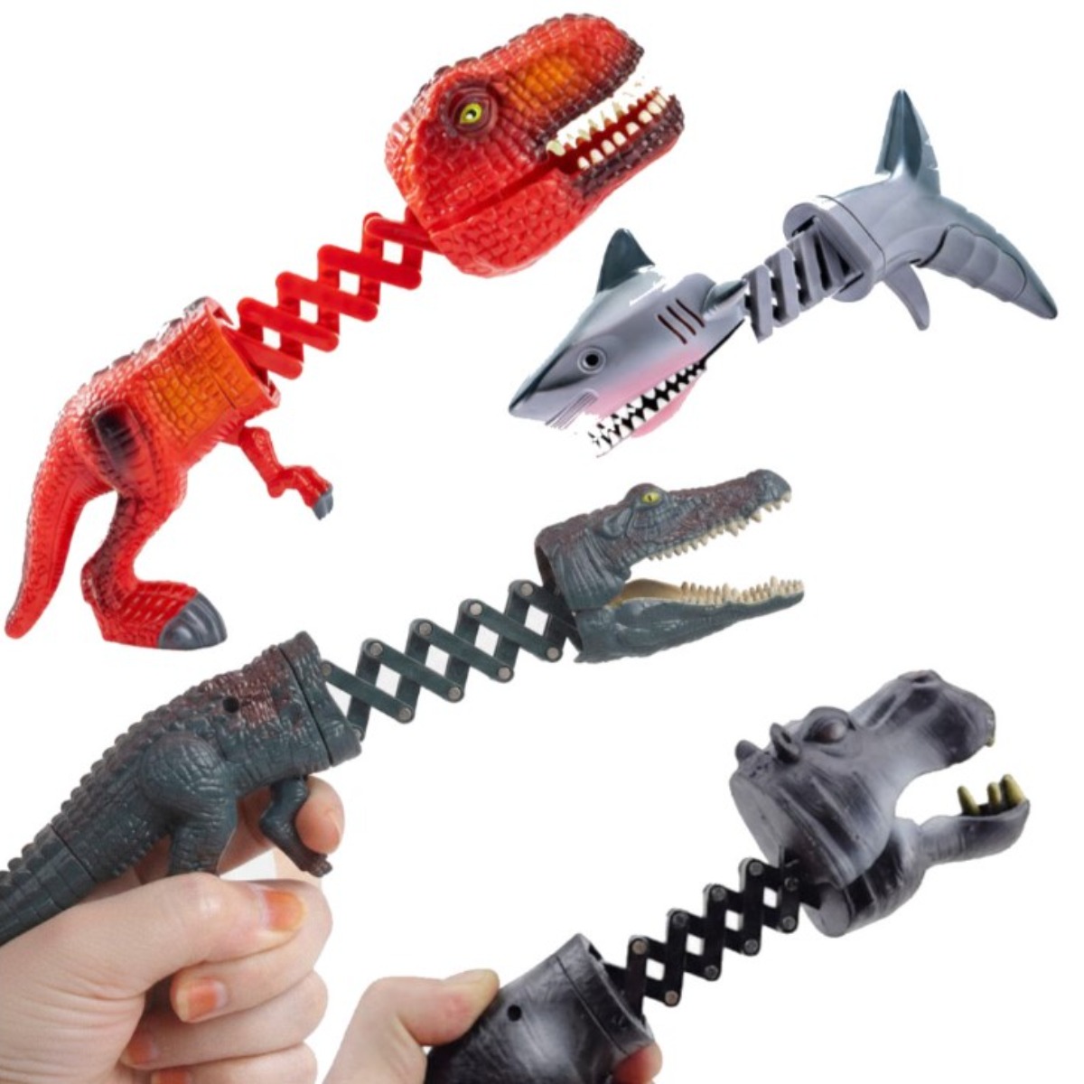 토이즈데이 방아쇠를 당기면 "크왕" 집게 어린이 장난감 단체 선물 구디백, 1개, 상어+공룡+악어+하마 17,900원