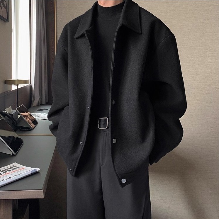 킹앤조이 캐주얼 루즈핏 심플 모직 코트 라온제 자켓 51,800원