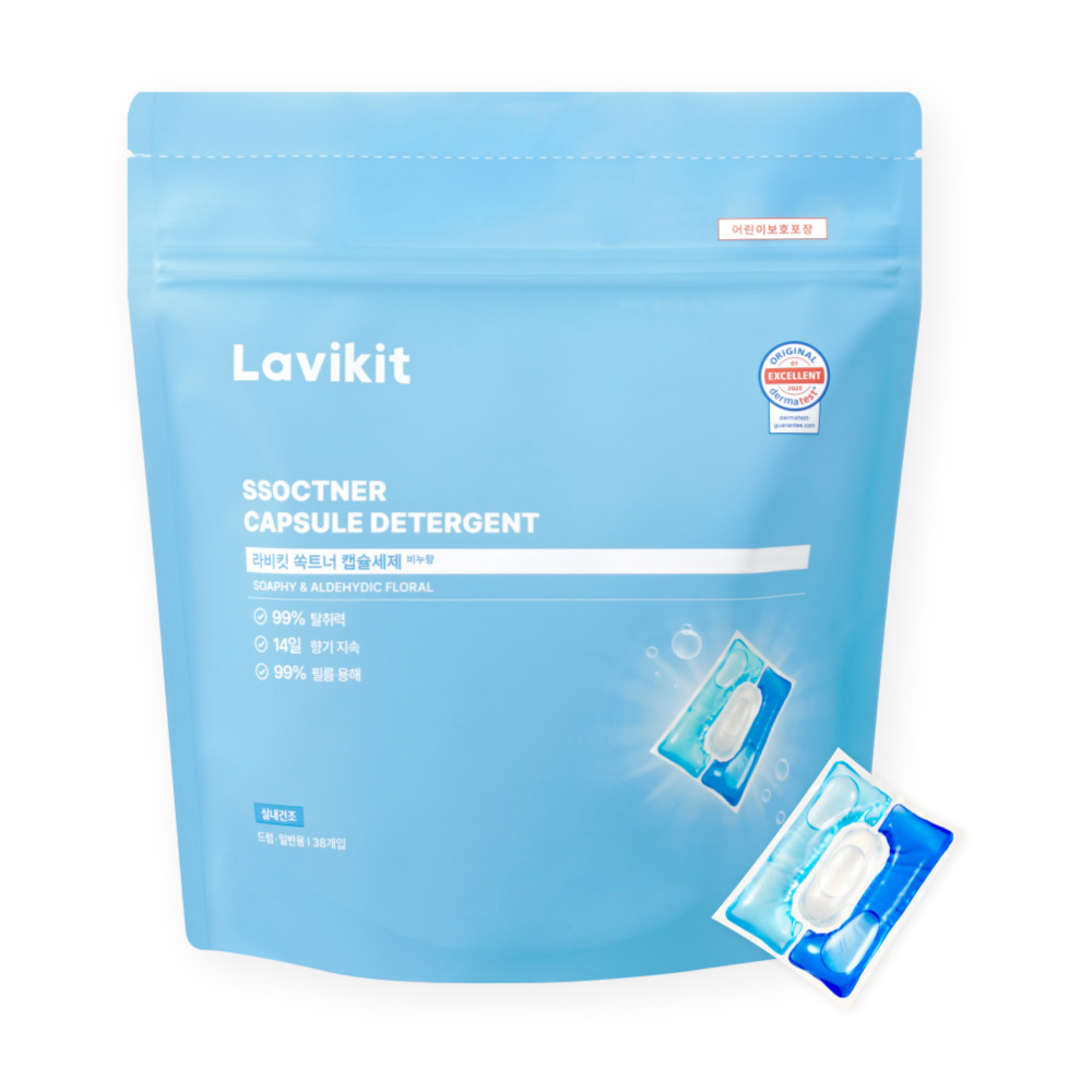 라비킷 쏙트너 실내건조 캡슐세제 비누향 18,900원
