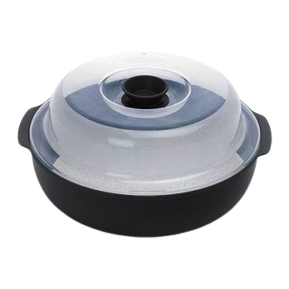 레몬글라스 전자레인지 찜기 V2 특대 2.6L, 1개, 블랙, 현재가 11,000원