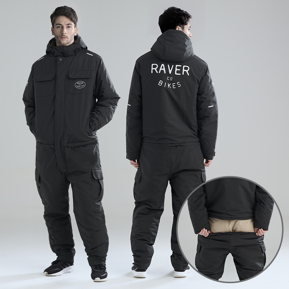 RAVER 겨울 오토바이 방수 방한 일체형 상하분리 배달 스즈끼 전신 방한복 스즈키복 우주복 낚시복 작업복 정비복 스키복 점프슈트 99,000원
