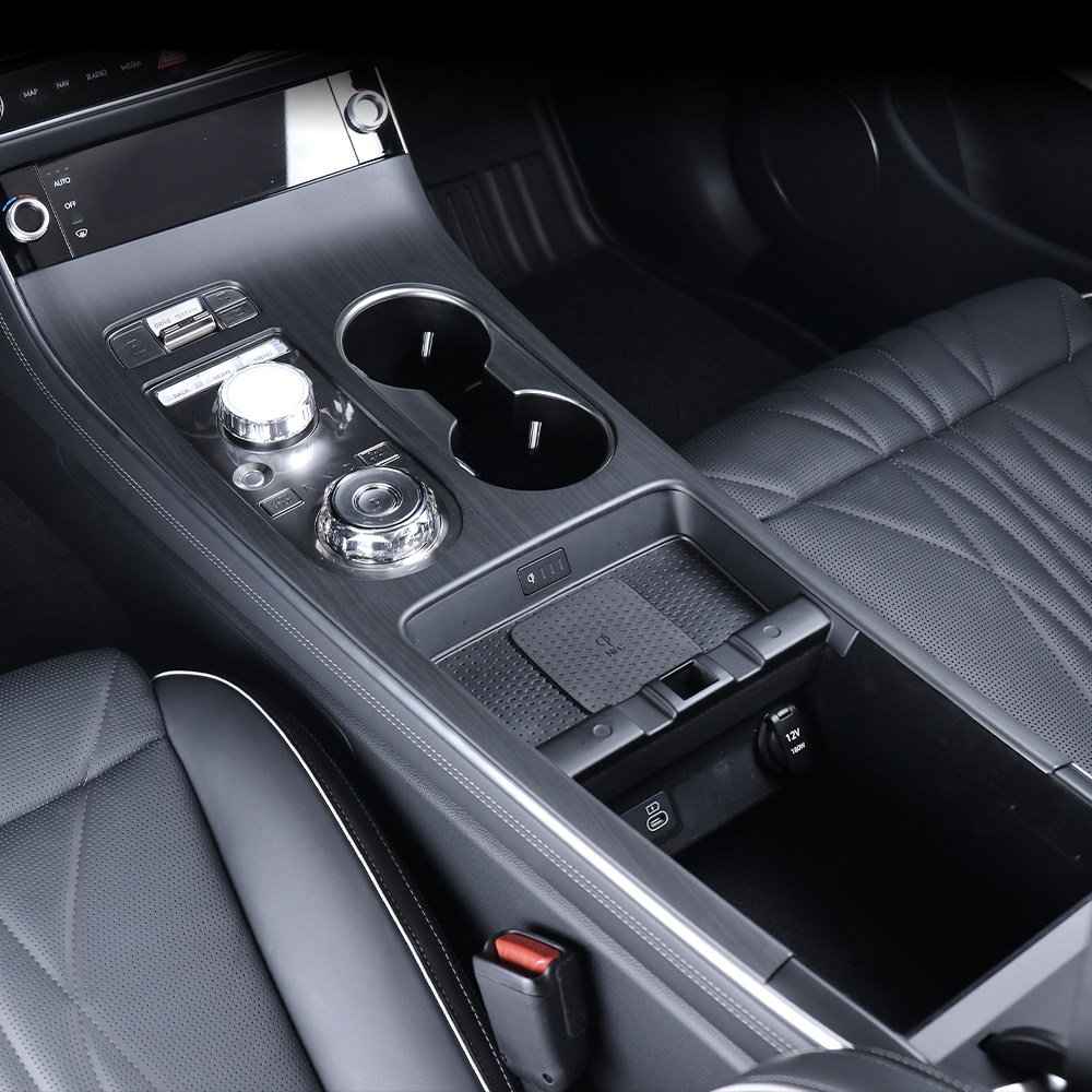 유투카 호환 GV70 페이스리프트 차량 튜닝 용품 기어패널 커버 우드 카본 몰딩, [A타입-무광우드] 기어패널 PE, 기타 42,800원