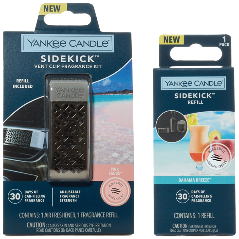 본품+리필 양키캔들 고급 차량용 방향제 사이드킥 벤트클립, 1세트, 사이드킥 벤트클립 XO 핑크샌즈 32,800원