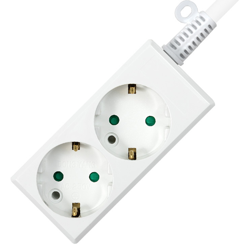 동양 국산 접지 멀티 콘센트 멀티탭 (16a) 2구, 화이트, 1개, 5m 15,100원