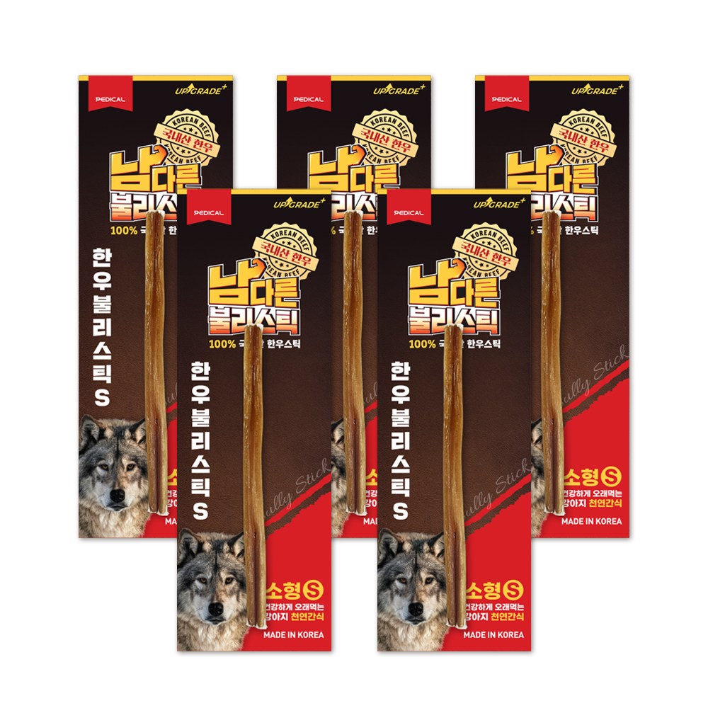 남다른 한우불리스틱 묶음할인 국내산 원육 강아지껌 오래먹는간식 분리불안완화, 5개, 5g, 한우 소스틱 16,000원