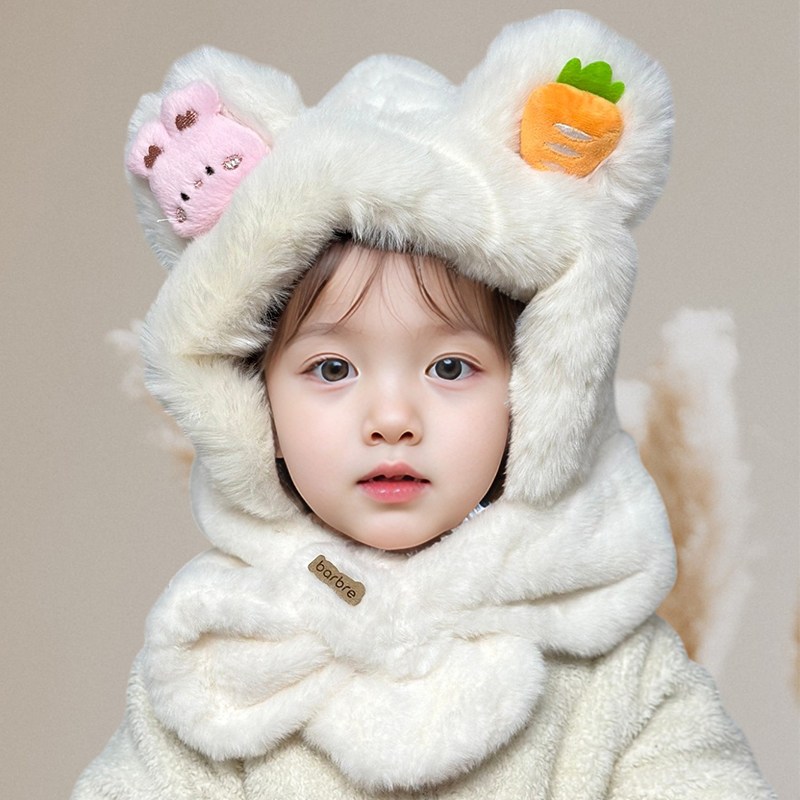 멜로우두두 유아 방한 귀달이모자 털모자 모자머플러 목도리세트 14,800원