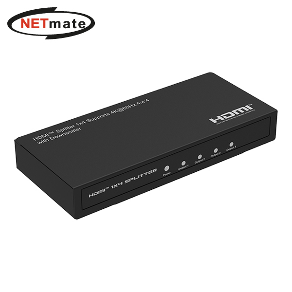 강원전자 넷메이트 NM-PTP14 4K 60Hz HDMI 2.0 1:4 분배기, 본상품선택, 1개 53,530원