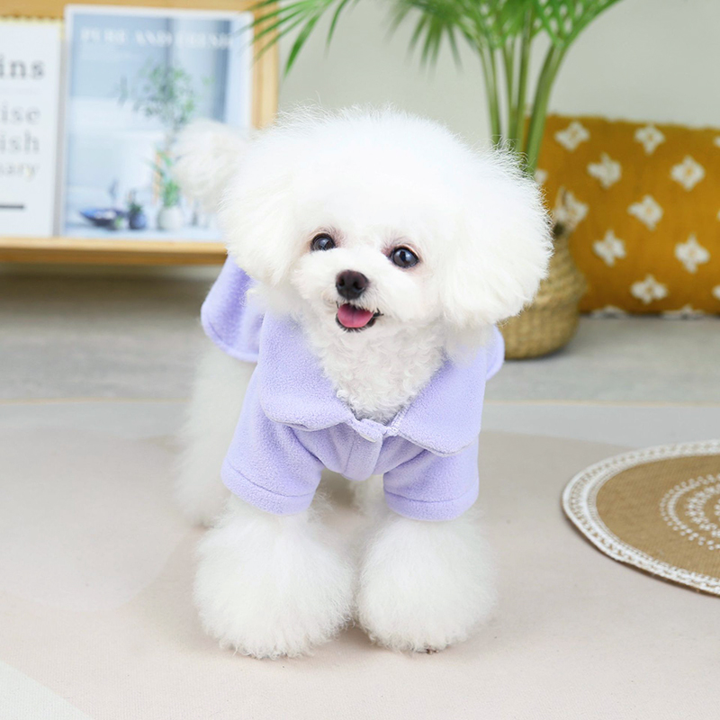 랜보어 반려동물 둥근카라 플리스 원피스, 퍼플, 1개 8,900원