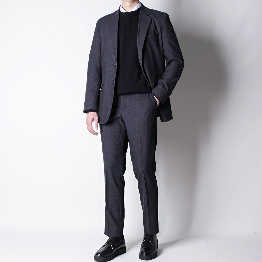 디아웃핏 남성 울 정장세트 봄 간절기 히든 밴딩 수트 캐주얼 면접 결혼식 159,000원