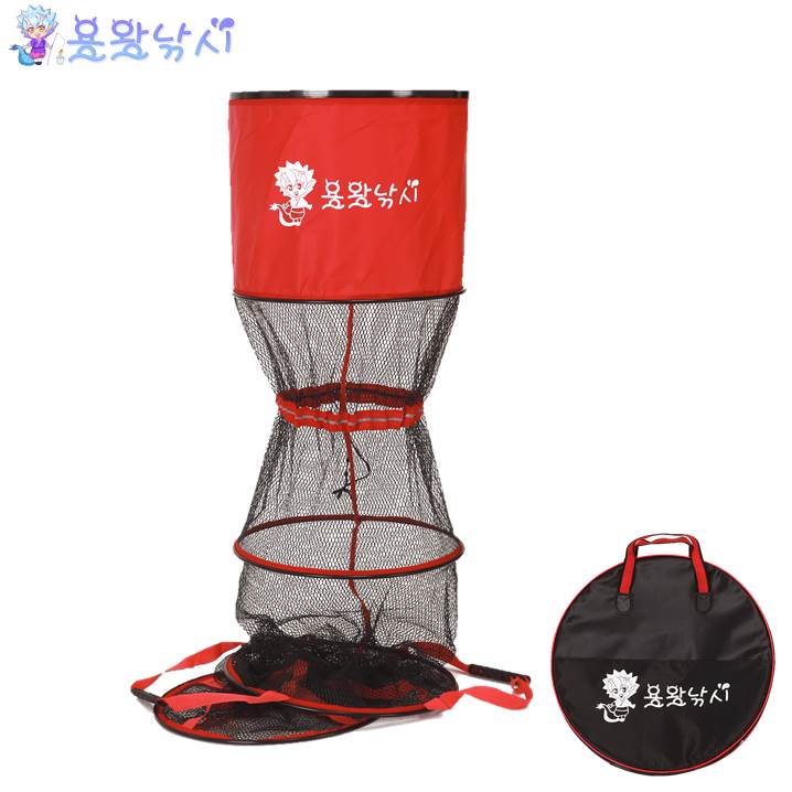 용왕낚시 낚시살림망 실리콘 민물살림망 대용량 어망 낚시망 블랙 레드 옵션별 선택 29,800원
