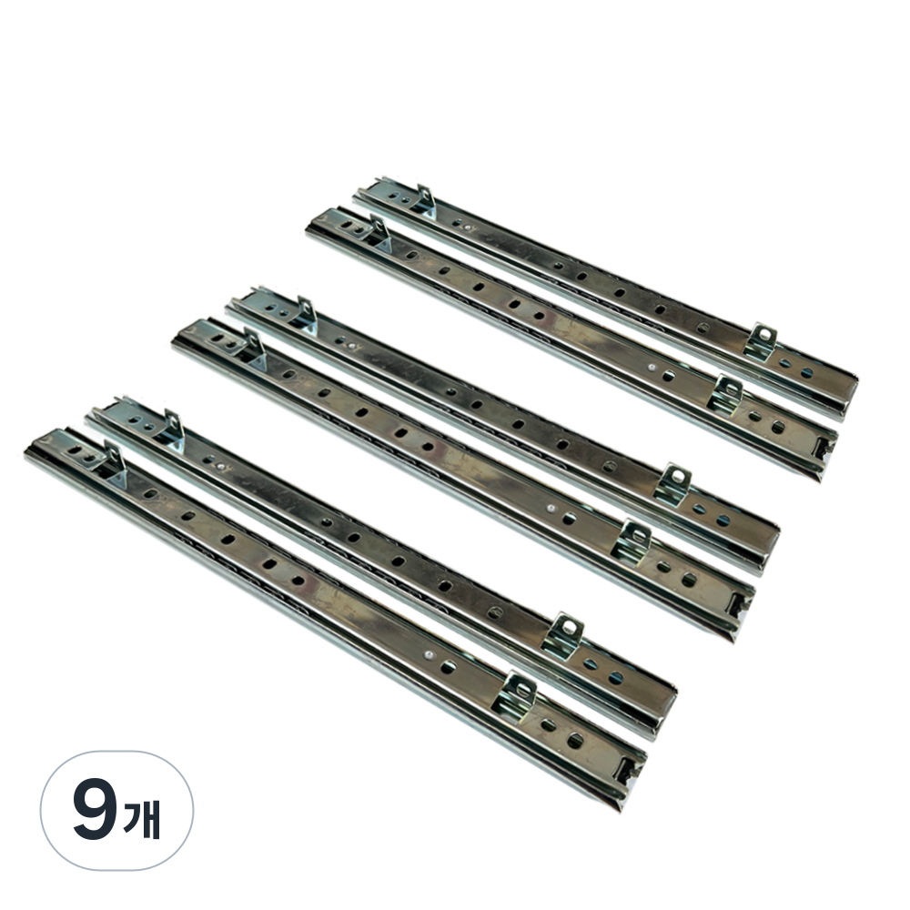 철부자 2단레일 날개형 300mm 서랍레일 좌우측 볼레일 32,750원