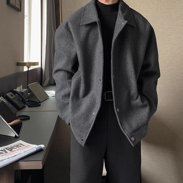 킹앤조이 캐주얼 루즈핏 심플 모직 코트 라온제 자켓 51,800원