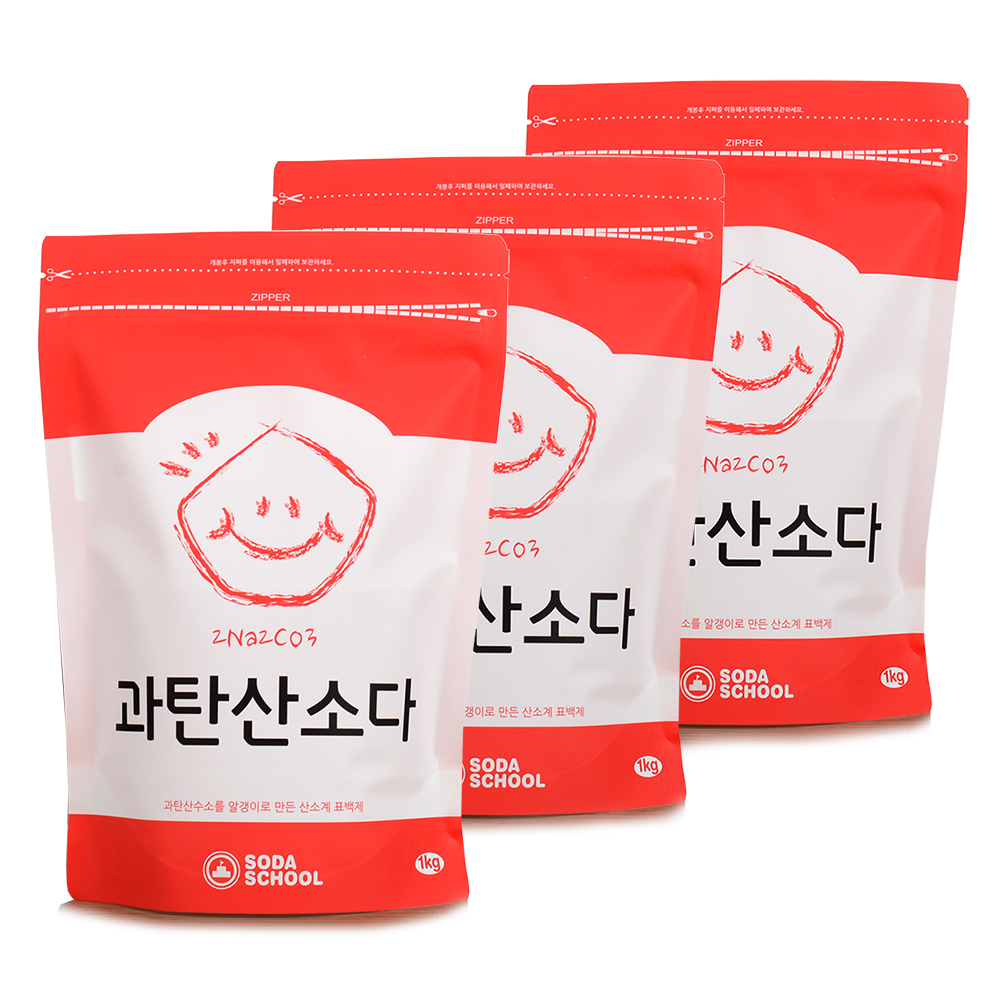 소다스쿨 과탄산소다, 1kg, 3개 11,820원
