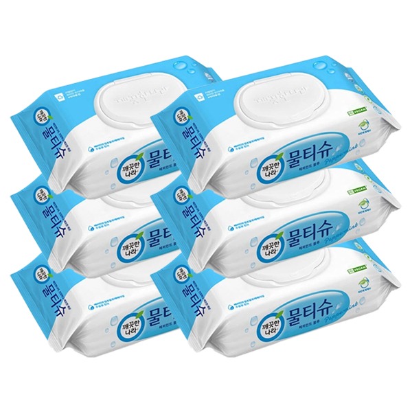 (깨끗한나라) 물티슈 캡형 70매 6입x1팩, 70개입, 6개 11,500원