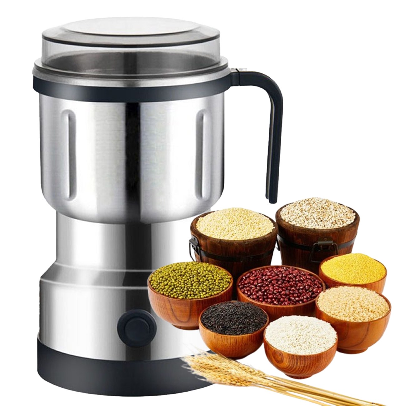 곡물분쇄기 전동 그라인더 가정용 멀티 오곡 잡곡 약재 믹서극세 커피원두 가루분쇄기 예비칼날*2+브러시 14,470원