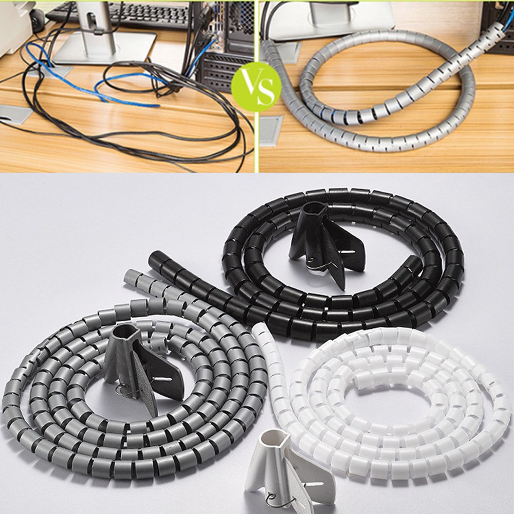 봄햇살 여러가닥 전선을 한번에 깔끔하게 케이블 정리 커버 매직 케이블 깔끔한 전선정리 컴퓨터 선정리 랜선 고정 클립 16mm, 22mm, 28mm, 1개, 그레이 5,900원