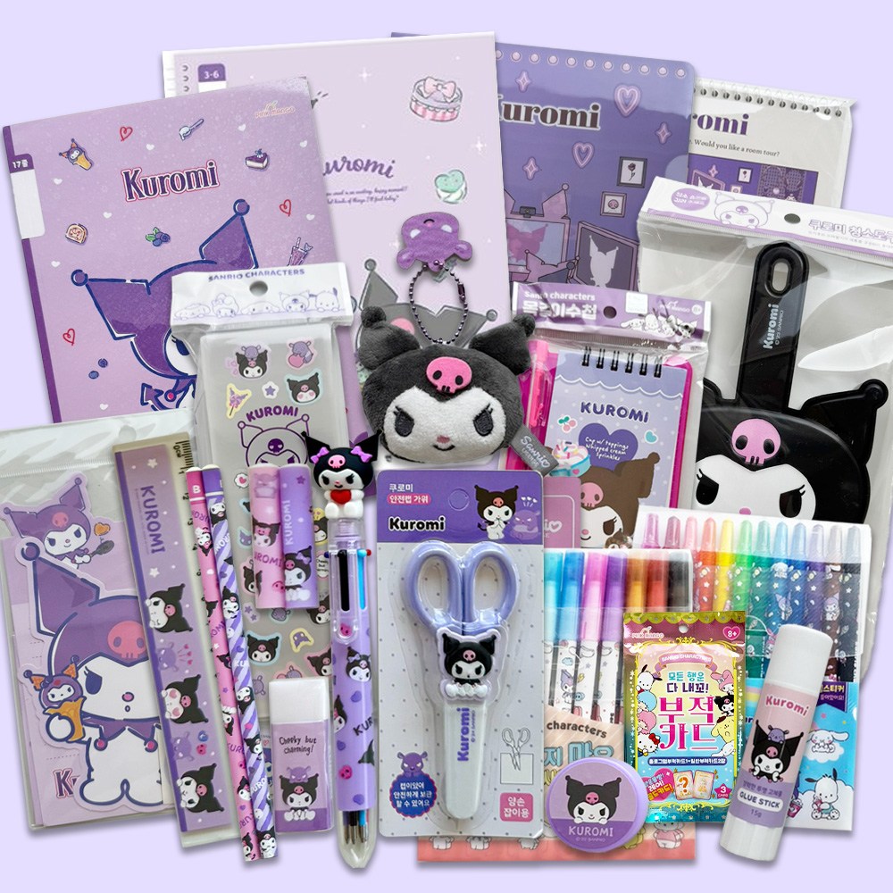 [알림장기준 완벽구성] 20종  산리오 문구세트 학용품 선물 세트 입학 어린이날 시나모롤 포차코 마이멜로디 쿠로미 굿즈 - 종합 문구 새학기 신학기 학용품 문구 준비물 59,300원