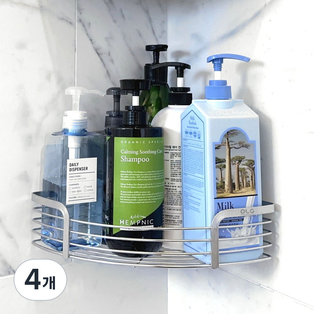 올지 무타공 욕실선반 젠다이 SUS304 스텐레스 모서리 접착식 87,340원