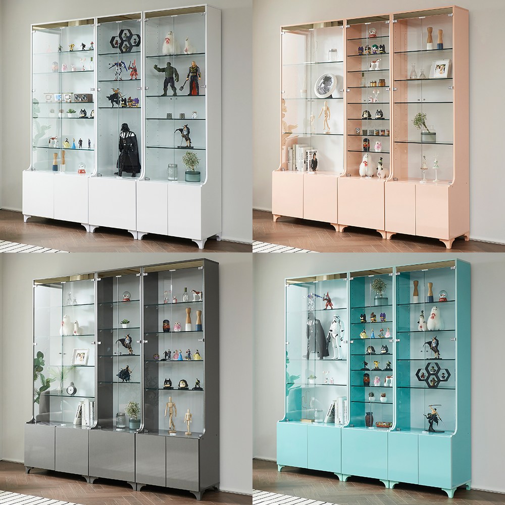 활용도높은 슬림라인 유리 장식장 피규어 진열장 거실 수납 그릇 레고 219,000원