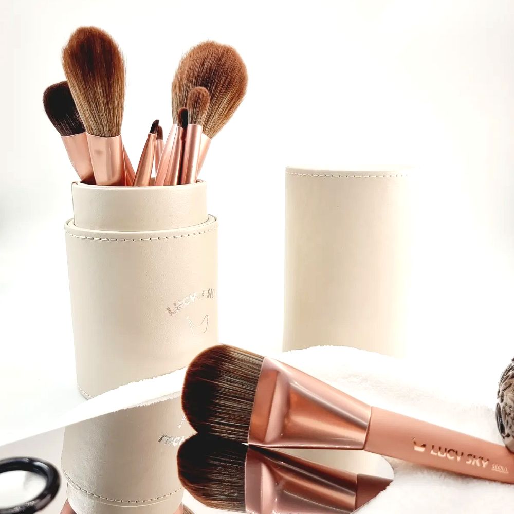 메이크업브러쉬세트 10종 탄력있는여행용 베이지통 LucySKy, 1개 20,800원