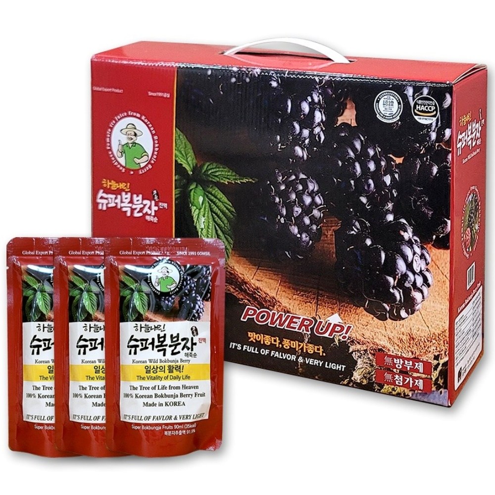곰실푸드 하늘내린 슈퍼복분자 진액 100% 국내산 복분자 발효 효소, 30개, 90ml 34,800원