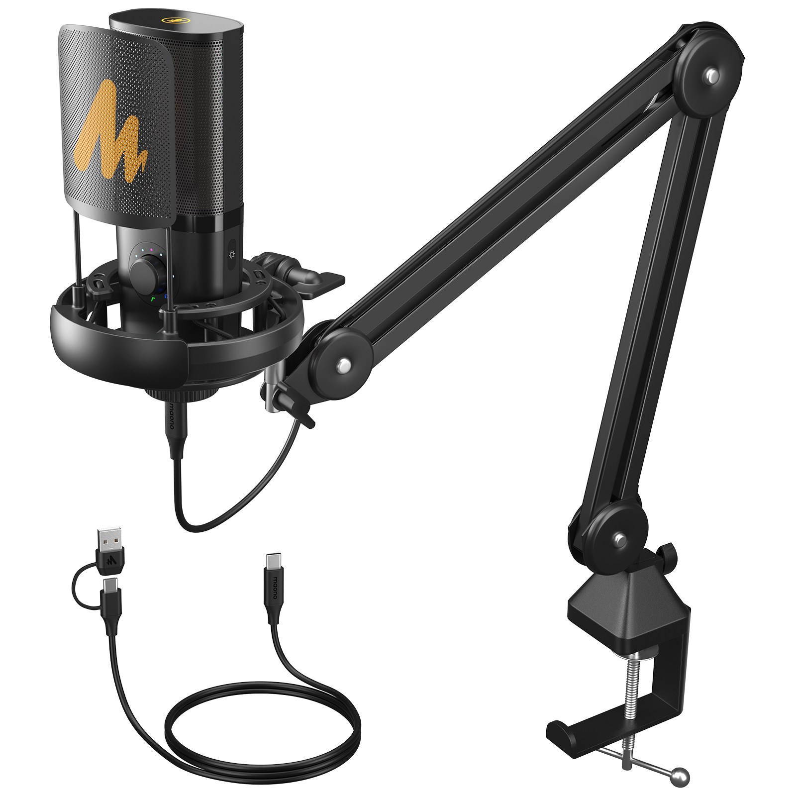 마오노 오디오 인터페이스 내장 프로 레코딩 방송용 USB 콘덴서 마이크 암 스탠드형 239,000원