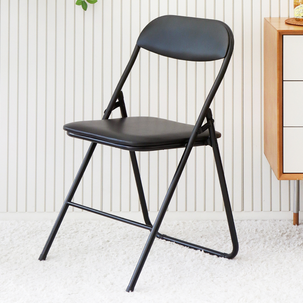 팬물산 이지라이프 멜로 PU가죽 폴딩 체어, 블랙, 1개 15,990원